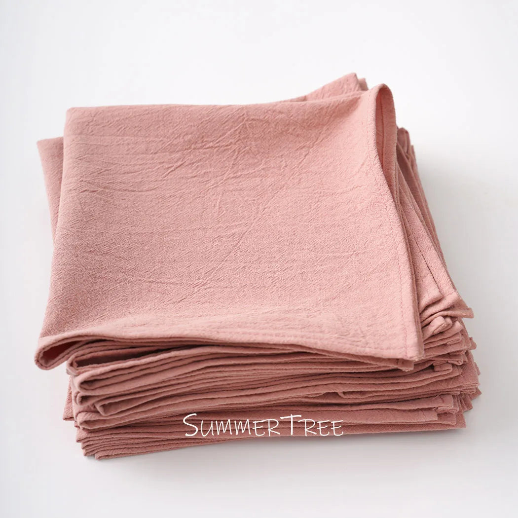 serviettes coton beige clair classiques 40x40cm réutilisables maison mariage party