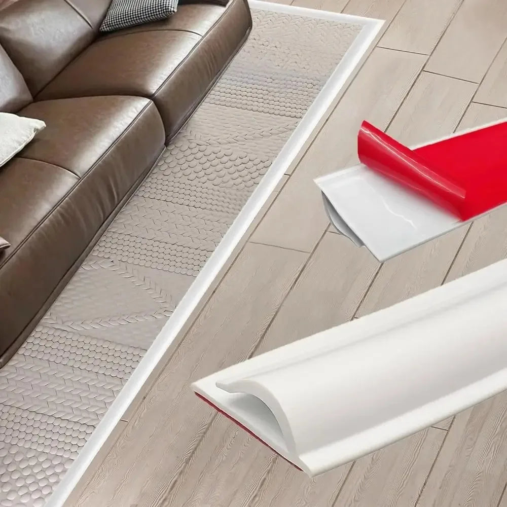bordure tapis adhésive pvc 2m longueur 35mm largeur moderne minimaliste gris marronclair