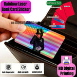 film protection carte bancaire multicolore moderne holographique adhésif