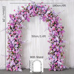 Arche décorative florale violettes roses blanches extérieur intérieur décoration événement classique artificielle fixe