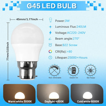 ampoule led boule mate blanc culot b22 intérieur salon chambre lumière chaude blanche