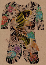 tattoo temporaire tatouage japonais dragon femme fleur noir blanc rouge vert bleu or