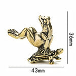 statuette grenouille bronze doré moderne support encens minimaliste ornement animal compagnie imitation antique