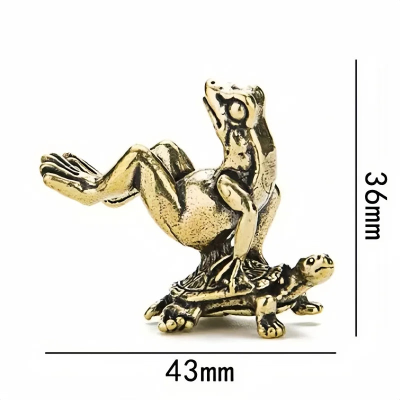 statuette grenouille bronze doré moderne support encens minimaliste ornement animal compagnie imitation antique