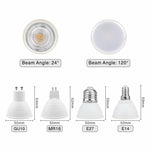 ampoules led blanc froid 120deg mat modernes e14 e27 gu10 mr16 opaques 50000hrs