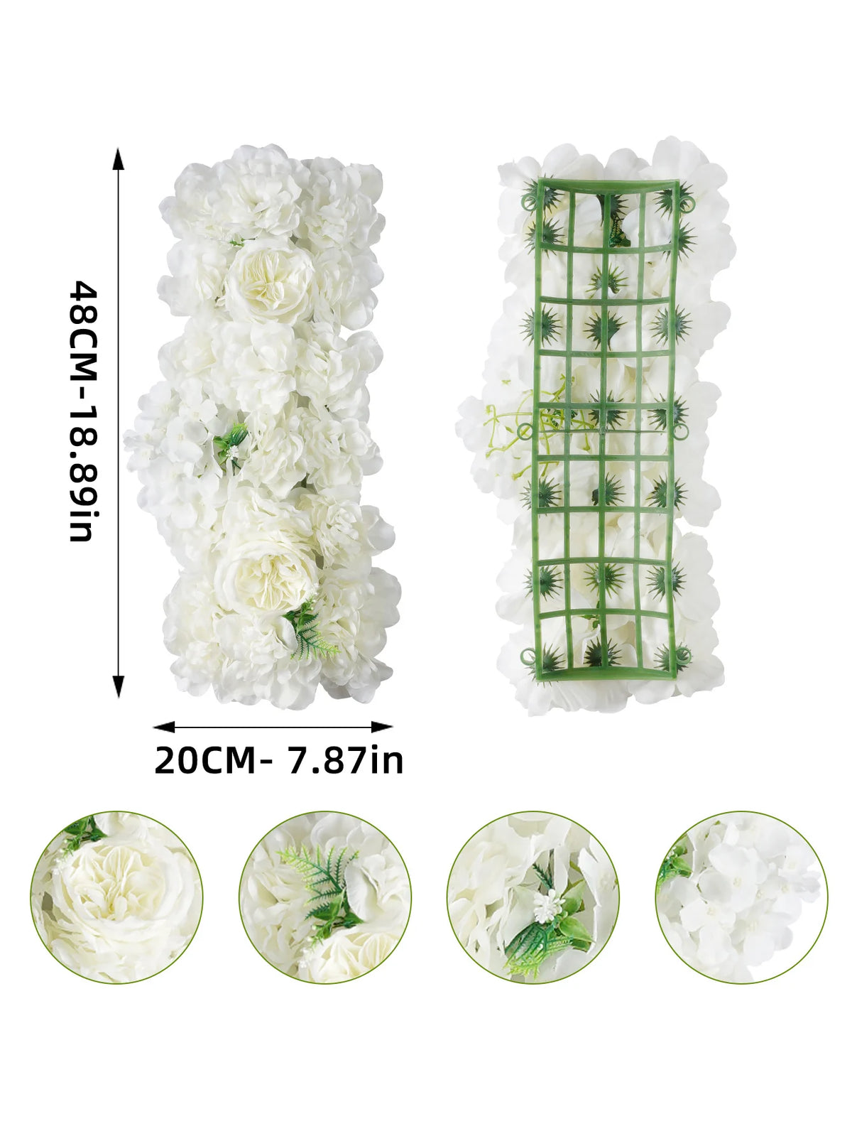 bouquets fleurs artificielles roses hydrangeas mariage anniversaire décoration extérieur blanc vert