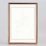Cadre tableau A4 classique bordure géométrique couleurs bleu marine rouge doré argenté