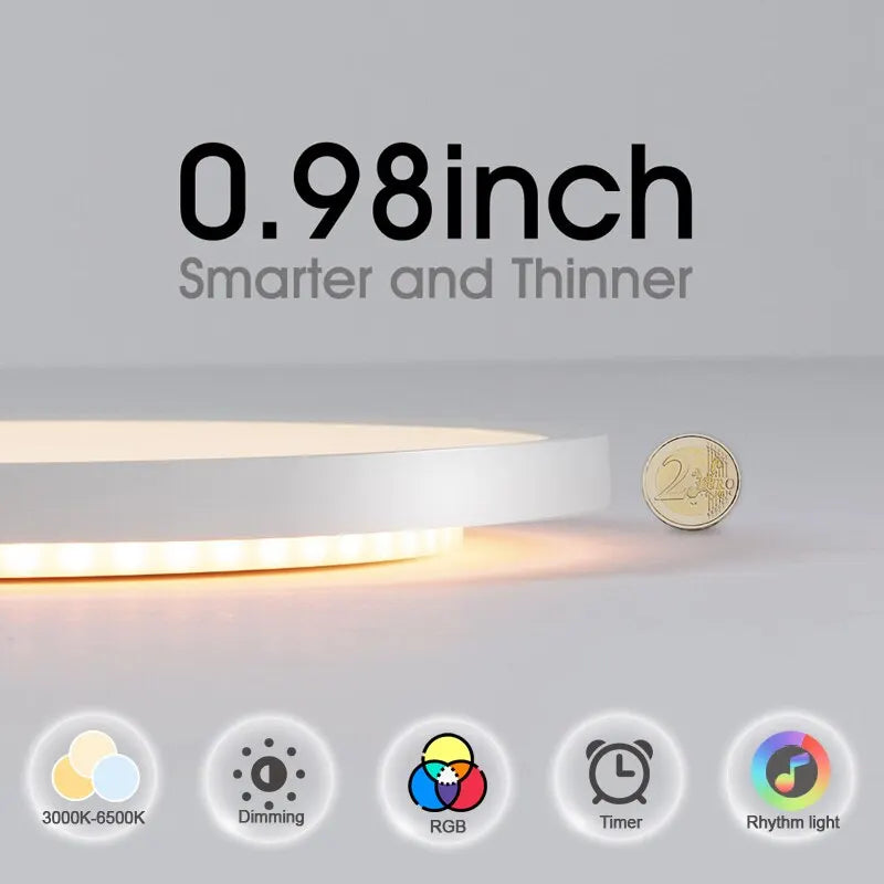 plafonnier intelligent led rgb blanc moderne murale éclairage quotidien adjustable smart lamp