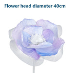 fleurs artificielles lys bleu violet décoratives intérieures mariage anniversaire semi translucides 20cm 40cm 80cm
