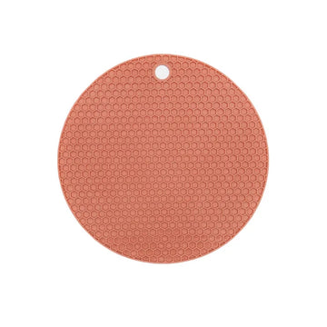 tapis table silicone réseau hexagonal bleu clair rose gris moderne antidérapant résistant taches cuisine