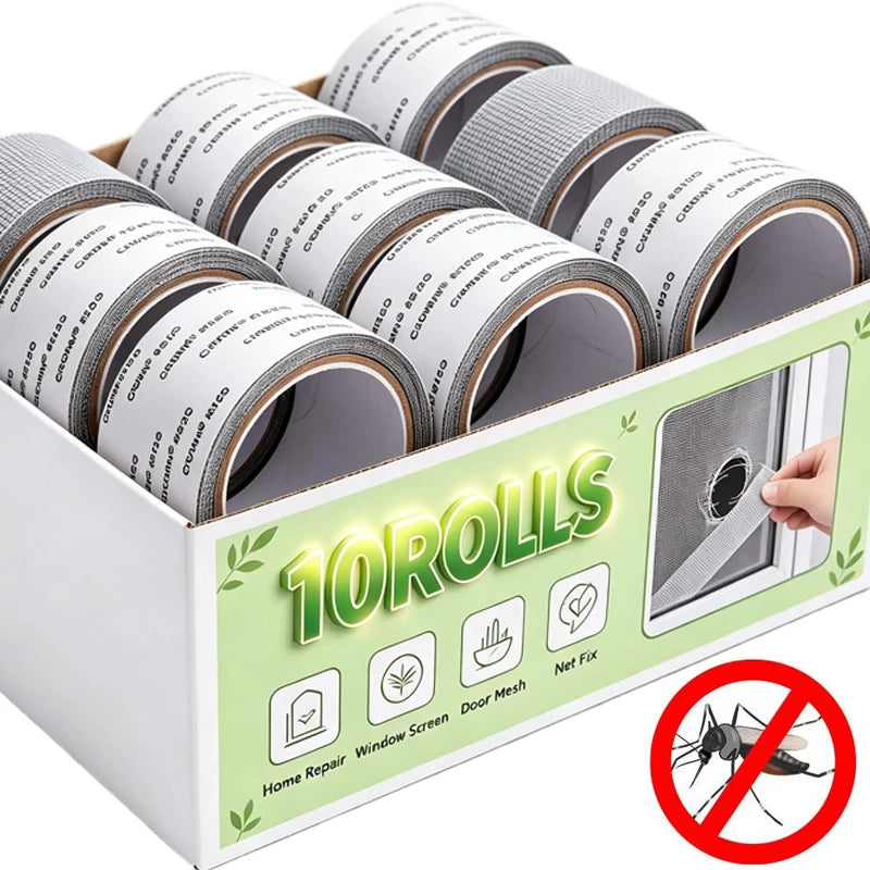 filet anti insectes adhésif gris maille fine 10m pratique réparation fenêtre