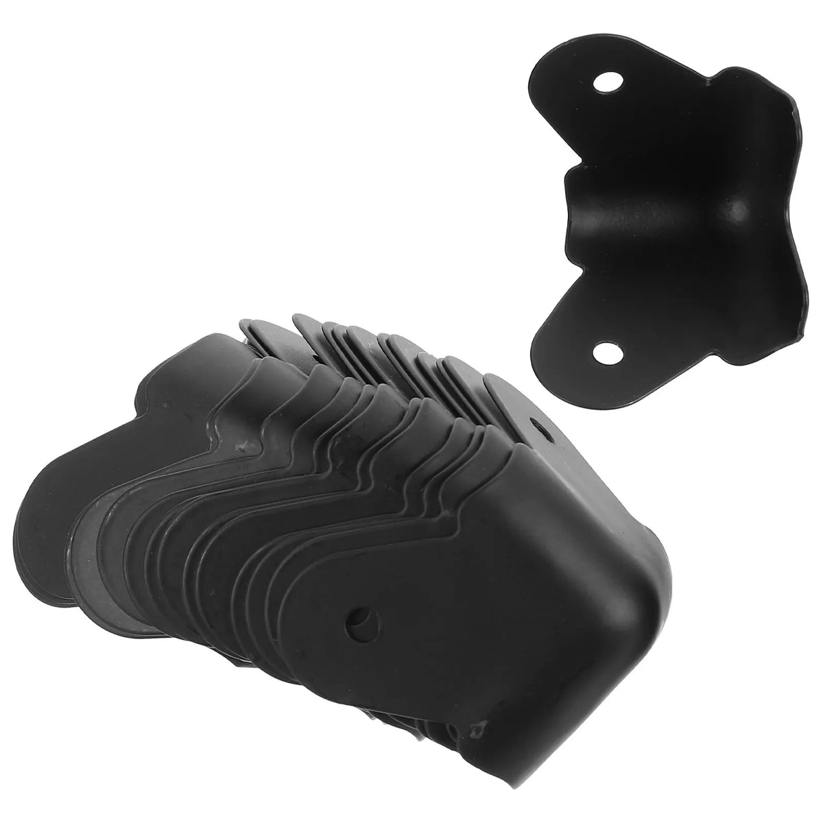 protections d'angle noires texturées industrielles fixations meubles coffres sécurité 14pcs