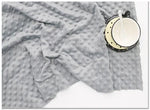 tissu coton imprimé petits points blanc bleu clair rose pâle gris doux biodegradable 150x50cm