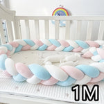 coussin lit tressé berceau bébé protection lit enfant doux blanc rose gris