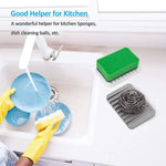 support savon adhésif moderne gris vert blanc rayures horizontales salle bain cuisine