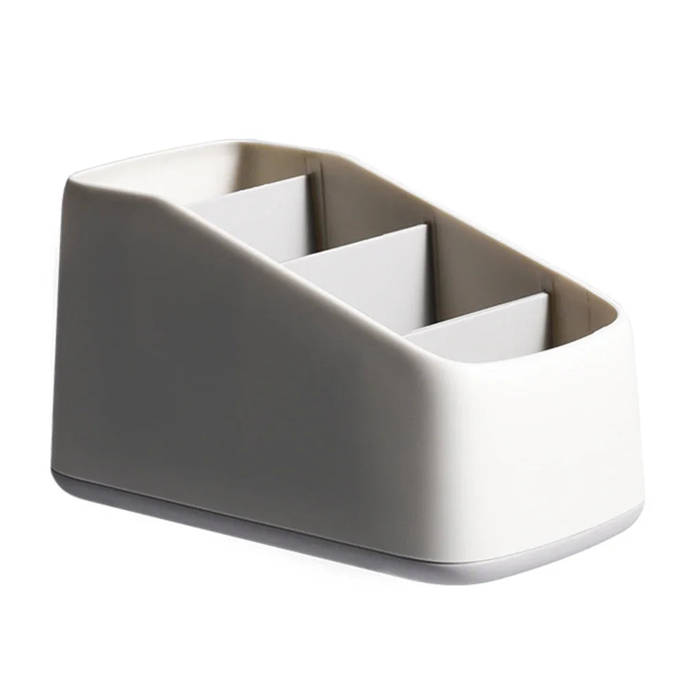 organisateur rangement moderne quatre étages beige clair vert pastel rangement stylos lunettes cartes télécommandes