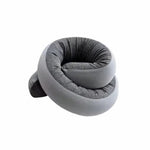coussin voyage rose clair gris mousse polyester moderne confortable doux universible