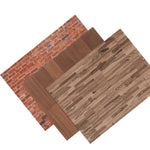 papier peint adhésif classique grain bois motif brique élégant 21cm 285cm 3pièces