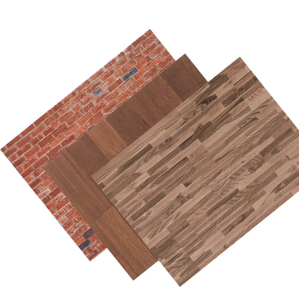 papier peint adhésif classique grain bois motif brique élégant 21cm 285cm 3pièces