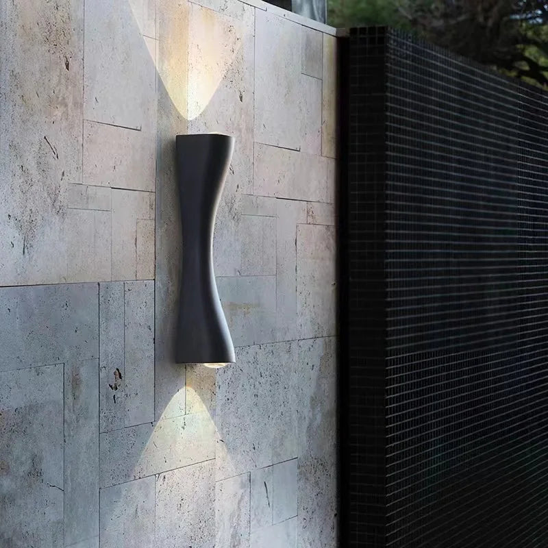 applique murale led moderne ip65 blanc noir interrupteur 2492000lm 85265v