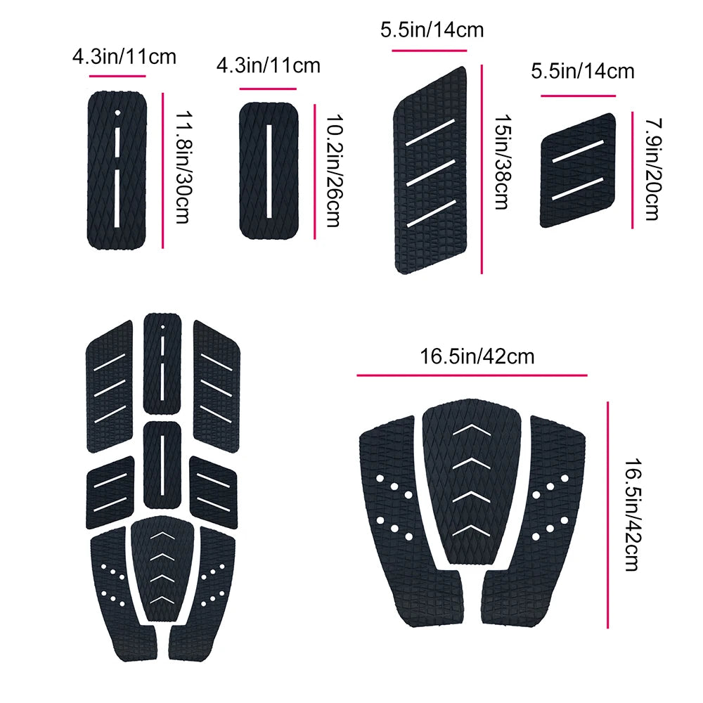 tapis traction surf antidérapants adhésifs noir bleu rouge moderne plein air surfing paddleboard