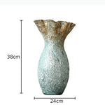 vases modernes vert bleu doré texturés marbrés opaques décoration table
