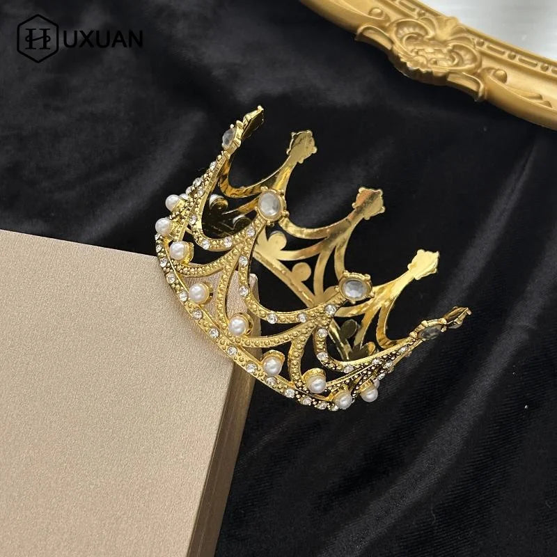 décoration gâteau couronne or argent cristaux topper anniversaire mariage fête élégant baroque
