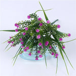 bouquet artificiel moderne fleurs blanches violettes jaunes ornement maison extérieur noël anniversaire mariage