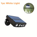 lampe solaire extérieure détecteur mouvement mode nuit moderne surveillance jardin opaque