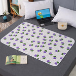 tapis jeu enfant moderne dinosaures pandas fleurs blanc orange vert