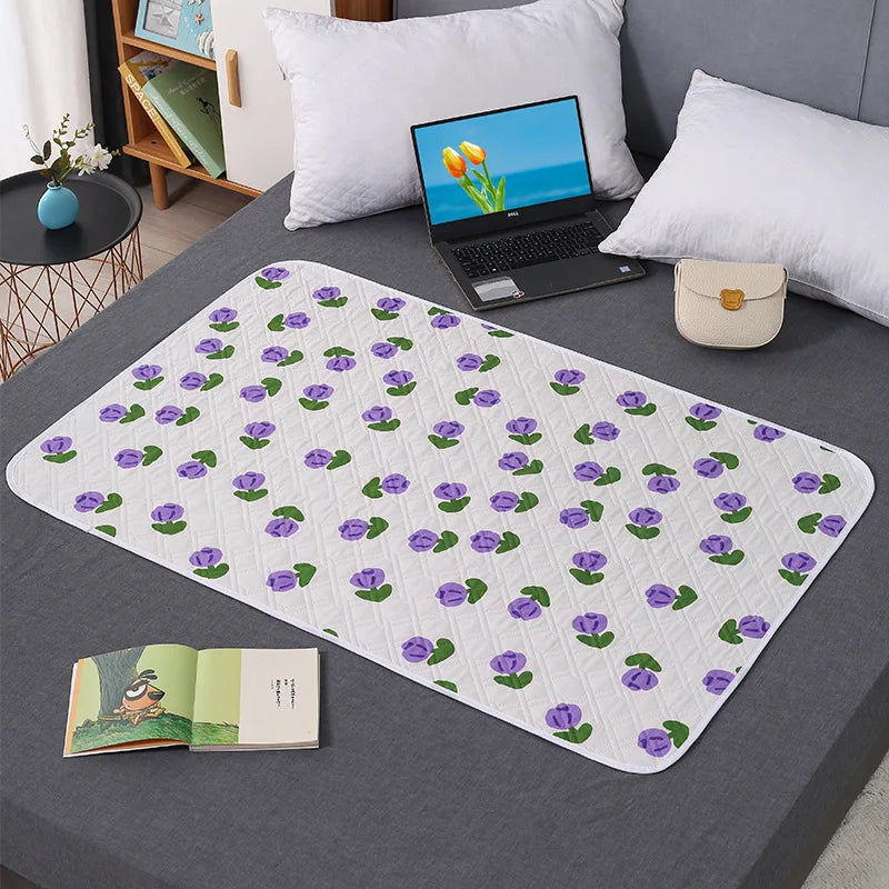 tapis jeu enfant moderne dinosaures pandas fleurs blanc orange vert