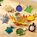coasters crochetés motif animaux multicolores créatifs respectueux environnement tapis coussinets moderne