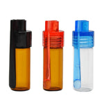 flacons poudre verre couleurs orange rouge bleu moderne cuillère transparents