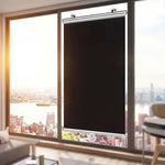 rideau rouleau noir oxford cloth moderne sans perforetion chambre opaque clips fixation