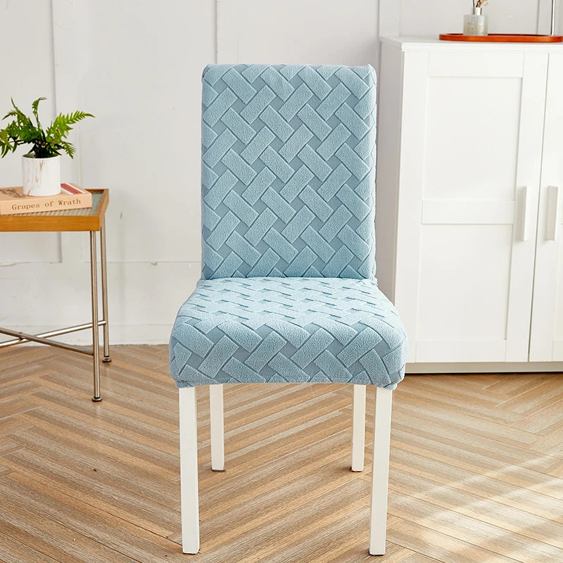 housse chaise moderne tissu géométrique gris élasthanne polyester mariage banquet