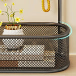 organisateur mural industriel noir crochets panier moderne rangement porte chambre