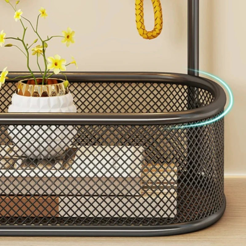 organisateur mural industriel noir crochets panier moderne rangement porte chambre