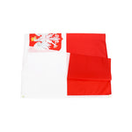 drapeau pologne aigle blanc rouge super tex polyester décoration dorés 120x180cm 90x150cm