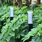 lampe solaire moderne noire ampoules led ip65 éclairage pelouse extérieur minimaliste