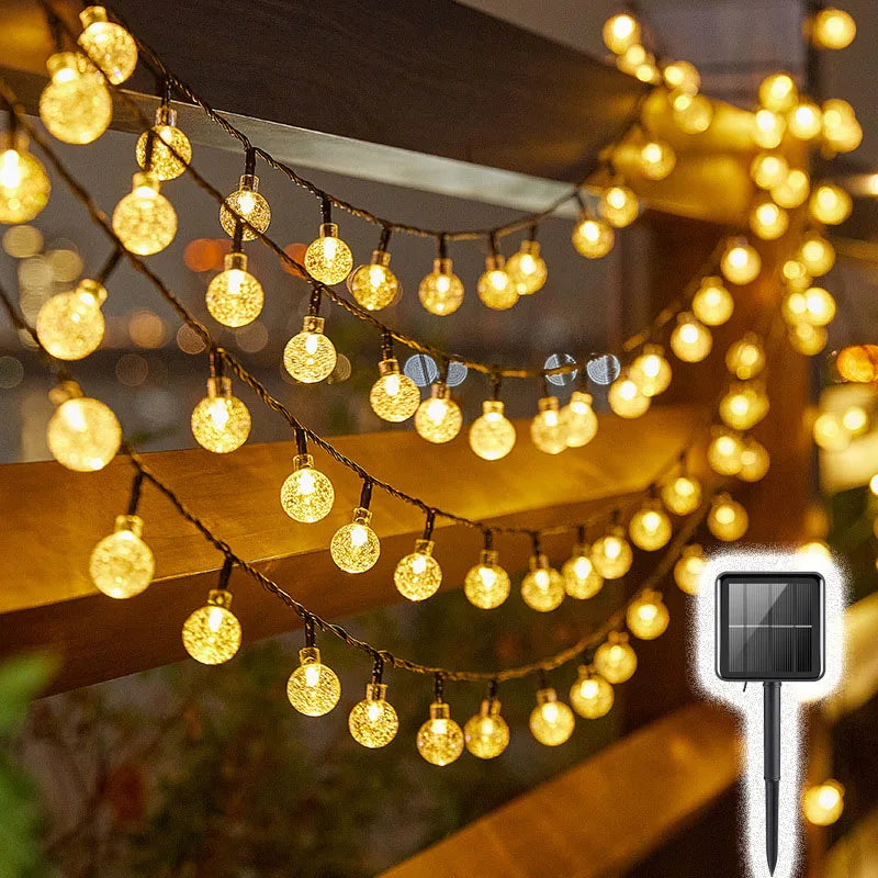 guirlande lumineuse solaire translucides blanc vert bleu jaune moderne clips patio noël
