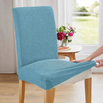 housse chaise marron foncé jacquard moderne élasthanne polyester extensible maison salon mariage