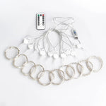 guirlande lumineuse led blanc chaud points lumineux réguliers moderne clips télécommande câble usb vacances