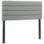 Tête de lit 140 cm réglable en hauteur, design moderne gris dans une chambre à coucher
