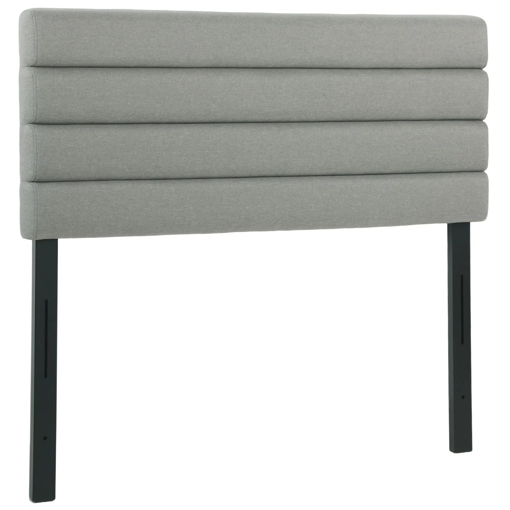Tête de lit 140 cm réglable en hauteur, design moderne gris dans une chambre à coucher