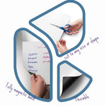 tableau blanc magnétique flexible aimants autocollants effaçables liste épicerie notes réfrigérateur stylos magnétiques blanc