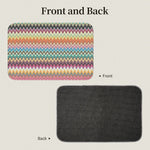 tapis moderne multicolore zigzag antidérapant polyester extérieur intérieur bain chambre