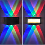 appliques murales led modernes rgb noir lumiere arc ciel texturées semi transluce