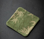 serviettes table imprimées florales marron vert bleu respectueuses environnement traditionnelles