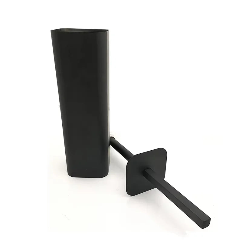 brosse toilette durable noire mat inox moderne salle bain posée