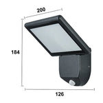 lampe murale led extérieure étanche noir moderne capteur mouvement waterproof industrielle aluminium